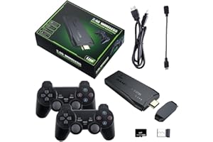 ILTET Retroxplug Game, 20,000+ Retro Games, 4k-HDMI Output Retro Game, with Dual 2.4g Wireless Controllers & Output for TV, 2024 New Retro Game Stick ( Color : 128G )