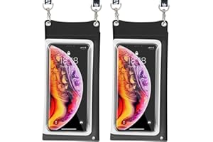 VANHVIS Universal Waterproof Phone Pouch 2 Pack, IPX8 Waterproof Cell Phone Case Dry Bag, up to 6.8", Compatible with iPhone 14 13 12 11 Pro Max Samsung Huawei Xiaomi, for Swimming, Surfing (Blue)