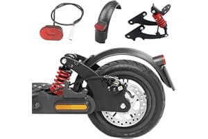 VOLOHAS Flycoo2 Suspensión trasera con guardabarros y luz trasera de LED para Xiaomi M365 / Essential Lite / 1S / Pro/Pro 2 Scooter Eléctrico Retrofit Parte Amortiguador Accesorios
