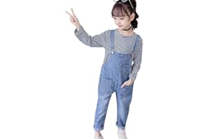 IFIKK Little Big Kid Lätzchen Overalls Blau Verstellbare Gürtel Denim Latzhose, Jeans Mädchen Kinder Latzhose
