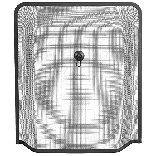 Traditional Fire Guard with Fine Mesh and Black Detailing - Features Useful Carry or Pull Handle - Height 62cm x Width 63cm x Depth 10cm