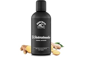 ‎BERGBAD BERGBAD Saunaaufguss BIO INGWER PUR 100ml WINTERSTAUDE - Natürlicher Sauna-Aufguss mit ätherischen BIO Ölen