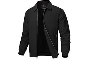 Rdruko Men's Casual Lapel Jacket Lightweight Outdoor Windbreaker Jacket Smart Spring Autumn Jackets for Sport Work Walking Hiking Golf Running