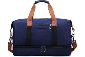 ‎FRESION Fresion Sporttasche für Damen und Herren - mit Schuhfach & Nassfach - Wasserdicht Tasche für Sport & Fitness - Gym Bag, Trainingstasche，Weekender Unisex fitnesstasche und Duffel handgepäck (Blau)
