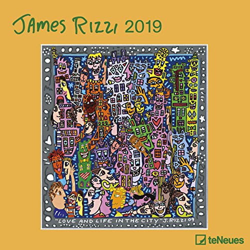 James Rizzi 2019 - Kunstkalender, Broschürenkalender, Wandkalender, Posterkalender, Pop Art Kalender - 30 x 30 cm