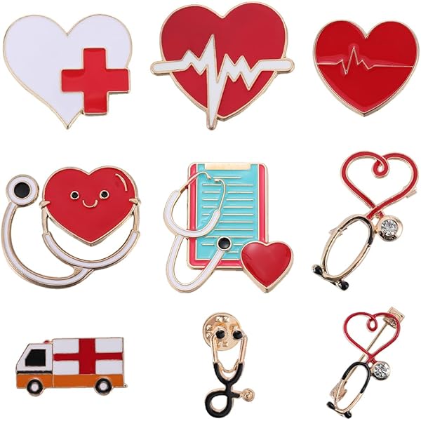 Alliance Zinc Broche Infirmière Mignonne - Pins Docteur Dessin Animé Pour Étudiants En Médecine | Cadeau Stylé Pour Personnel Médical Pins Infirmière