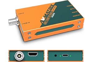 AVMATRIX UC2018 SDI/HDMI to USB3.0 Capture Card Uncompressed Capture with 1080p60 Ultra Low Latency on PS5/Pro, PS4/Pro, Xbox Series X/S, Xbox One X/S, OBS and More Programs