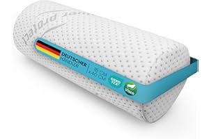 ‎BESTLIVINGS Bestlivings Memory Foam Nackenkissen (Nackenrolle / 40 cm x Ø15 cm) Viscoelastische Kopfkissen - Silver Protect Bezug antimikrobiell abnehmbar - Öko-Tex