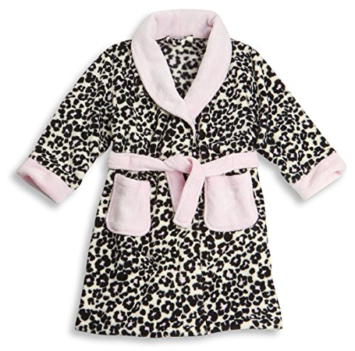BABYTOWN Baby Girls Animal Print Micro Fleece Dressing Gown Robes Super Soft