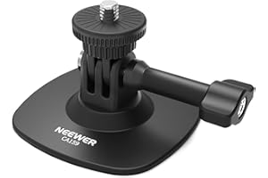 NEEWER Supporto Adesivo Compatibile con Insta 360 GoPro DJI AKASO Action Camera, Adattatore Base Attacco Casco Auto Flessibile a 180° per Riprese Video POV Live Streaming, per Accessori da 1/4", CA159