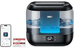 Dreo Smart Luftbefeuchter für Schlafzimmer, oben befüllbarer 4L Supergroßer Kühler Nebel Humidifier mit Öl Diffusor und Nachtlicht, 36 Stunden Laufzeit, leiser Ultraschall Luftbefeuchter Zuhause