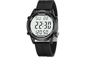 Hearkent Podometro Reloj para Caminar para Senior Sin Bluetooth No Requiere App con Contador de Pasos Calorias y Numeros LCD Grandes