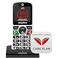 easyfone Udaan+ 1.8" Senior Phone with 20+ Features: Loud Sound, Photo Speed Dial, SOS, Auto-Call Recording, Call Restriction, Dock Charger, Includes Care Plan for Quick Ambulance Coordination