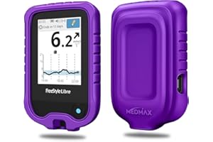 MEDMAX Silicone Étui pour Freestyle Libre 3/ Libre 2 / Libre Reader, Léger Coque Anti-dérapante Housse de Protection Compatible avec Freestyle Libre 3/ Libre 2/ Libre, Mauve