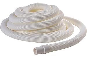 EDG by AQUALUX INTERNATIONAL - Tuyau Flottant Piscine Diamètre 38 mm Interieur avec 2 Embouts Fixes - Technologie Spiralée Haute Performance Anti Ecrasement - Longueur 9 m