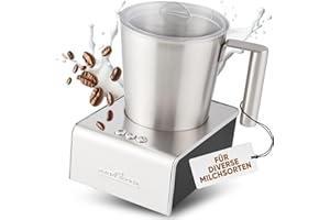 PROFI COOK ProfiCook® Mousseur à lait avec fonction chaud et froid | Mousseur à lait électrique avec 6 fonctions | Mousseur à lait pour divers types de lait | env. 500ml de mousse | PC-MS 1032