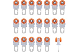 UMCHU 20 Stück Vorhangschienenrolle,Lagerrad mit Zwei Rädern,Vorhanggleiter, geräuschlose Rolle, Richtungsrolle, für Vorhangschienen