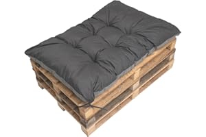 SETGARDEN Coussins de palette, Coussins de chaises, Coussins de banc, grand coussin de sol, coussin de sol pour enfants (120_x_80_cm, Anthracite)