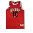 Men's Red 10th Basketball Jersey Sakuragi Hanamichi Cosplay Top