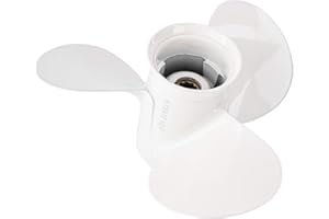 MiBarco 664-45945-00-EL 9 7/8x10 1/2 F OEM Grade Aluminum Propeller for Yamaha 20HP 25HP 30HP Outboard Motors 9.875x10.5,10 Spline Tooth