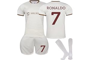 Generisch Fußball Trikot für Kinder No.7 Trikot, Hause/Auswärts Trikots Shorts Socken Set, Fussball Jersey Trikot Kinder/Erwachsene, Nr.7 Trikot Trainingsanzug für Junge Herren