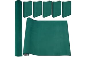 CRASPIRE 51 x 11.8 Inch Velvet Book Cloth for Binding Books, Fabric Surface, Book Cover with Paper Spine, Notebook Covers, Dark Green, Book Cover Protection, Book Binding Accessories for Books, Albums