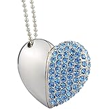 TOPESEL USB Stick 64GB Speicherstick USB 2.0 Flash Drive Herzform Pendrive Herz Flash-Laufwerk aus Metall,Mini Memory Stick f