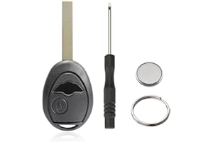 VAILIKEY 2 Tasten AutoSchlüssel Fernbedienung Gehäuse für BMW Mini One Cooper S R50 (Mit Batterien)