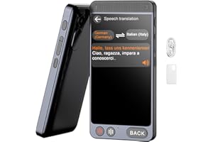 SCZND Voice Translator Without Internet | Translator Device with Voice Output 142 Languages (Offline German) | Photo Translation / WiFi / Hotspot / Offline 5 Megapixels for Travel Business Learning