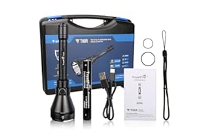 TrustFire Linterna Caza LED Alta Potencia 4800 Lúmenes, T90R Kit 1600 Metros Linterna recargable USB Para Caza Búsqueda Rescate Emergencia Camping Pesca