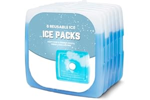 ADMOS Slim Reusable Long Lasting Ice Pack Non-Toxic & Lightweight Freezer Cold Packs For Coolers, Lunch Boxes & Picnic | Freezer Blocks For Cool Bags | Ice Packs For Cool Box