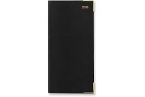 Letts of London Classic Slim month to view 2026 diary - Black 26-T15SBK