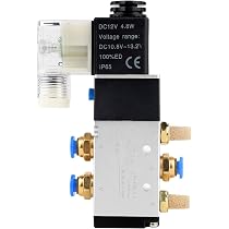 Elettrovalvola A Solenoide 12V DC 1/4' Normalmente Chiusa - 2 Vie In Alluminio Per Acqua, Gas, Aria