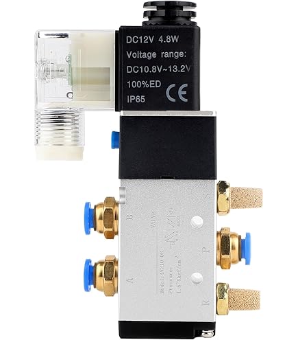 Heschen Elektrische Pneumatische Magneetventiel 4V210-06 220VAC PT1/8 5-weg 2-positie Single Coil Pilot-bediende elektrische CE met fittingen en uitlaat