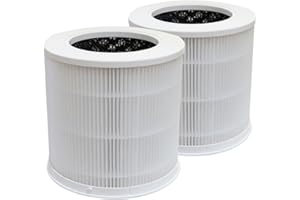 PUREBURG Filtr zastępczy kompatybilny z Xiaomi 4 Compact oczyszczacz powietrza, H13 3-stopniowa filtracja, węgiel aktywny, 2 sztuki w opakowaniu