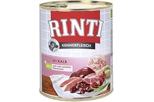 Rinti Pur Kennerfleisch Kalb für Hunde, 12er Pack (12 x 800 g)