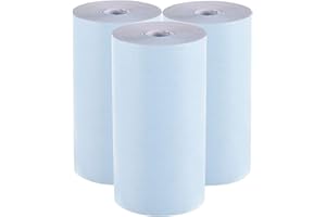 Bisofice Kolorowa rolka papieru termicznego, papier perypage 57 * 30 mm (2,17 * 1,18 cala) papier fotograficzny paragonowy przezroczysty druk na peryPage A6 kieszonkowa drukarka termiczna do drukarki fotograficznej P1/P2, 3 rolki