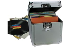 SAFE 221 - Valigetta in alluminio per dischi lunghi in vinile, per fino a 100 dischi, dimensioni: 360 x 350 x 360 mm