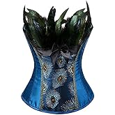 Burlesque Peacock Pattern Corset Halloween Carnival Costumes