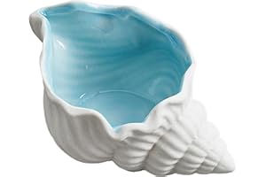 Disoza Shell Tray Dekoracyjna Taca Na Biżuterię Sea Shell Taca Dekoracyjna 19.5 * 12 * 9cm Taca Na Biżuterię Ceramiczna Taca Do Przechowywania Kluczowy Talerz Jadalny Porcelanowy Talerz Deserowy Taca