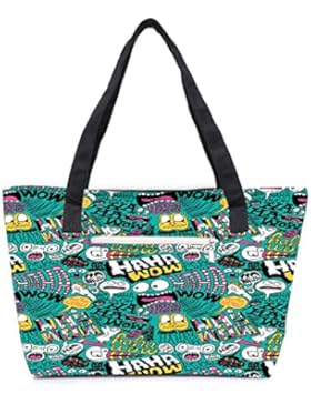 Snoogg , Damen Umhängetasche mehrfarbig mehrfarbig