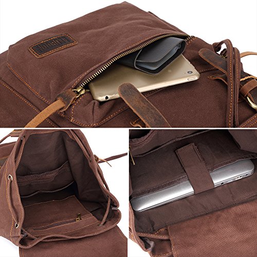 Bluboon Unisex Lederrucksack - 5