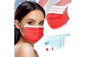 Izkan- 100 Pack 3 Ply Disposable Face Masks Protective Safety Dust Pollen Haze Proof