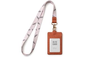 SENLLY Colgante Tarjetas Identificativas Porta Credencial con Correa de Cordón para el Cuello, Portatarjeta Insignia Personales para ID, Llaves, oficina
