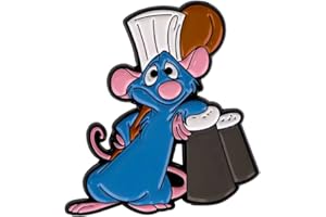 TATA GISÈLE Pins Ratatouille Remi - Spilla in metallo smaltato, accessorio per abbigliamento e scarpe, 3,5 x 3 cm, 4 X 4.3 Centimètres, Smalto