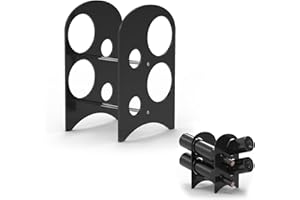 xyuayamz Botellero Vino Vertical, Wine Rack, Botellero para 4 Botellas de Vino, Negro