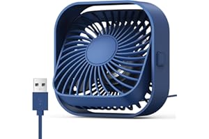 TOPK Mini wentylator biurkowy USB Wentylatory stołowe z mocnym przepływem powietrza i cichą pracą, obrotowa głowica 360° dla Ciebie, do domu, biura, kuchni