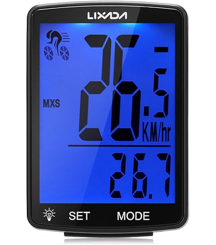 Compteur Vélo JOYCUNE Sans Fil – Écran LCD 8,4 Cm, 16 Fonctions, Capteurs Vitesse/cadence, Bouton Au Guidon, Installation Facile