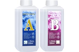 YIIERR 660ml Epoxidharz, transparent Epoxidharz mit Härter, 1: 1-Verhältnis; Kunstharz-Beschichtung, kristallklar, für Holz, künstlerische Kreationen, Schmuckherstellung Kunst Handwerk