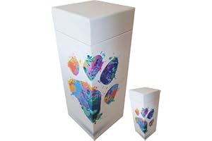 Rainbow PawPrint ScatterPod Scattering Cremation Urn - Pet & Keepsake Twin Pack